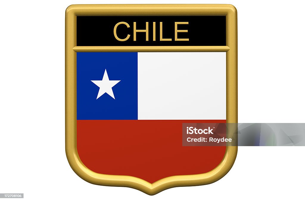 Escudo sistema-Chile - Royalty-free Bandeira Foto de stock
