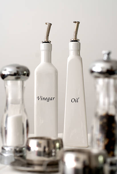 Vinegar and Oil stock photo