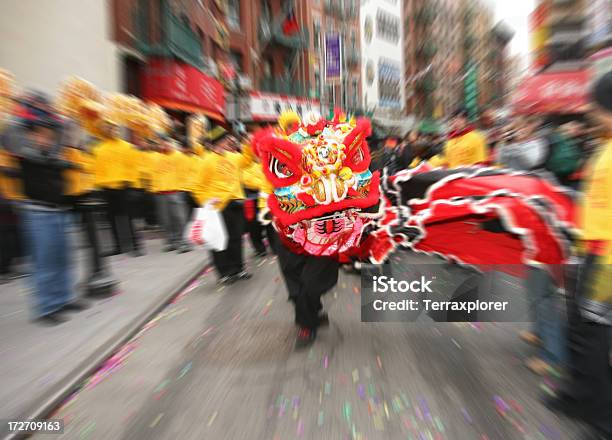 Foto de Ano Novo Chinês Dança De Dragão Com Distorção De Movimento e mais fotos de stock de Cultura Chinesa