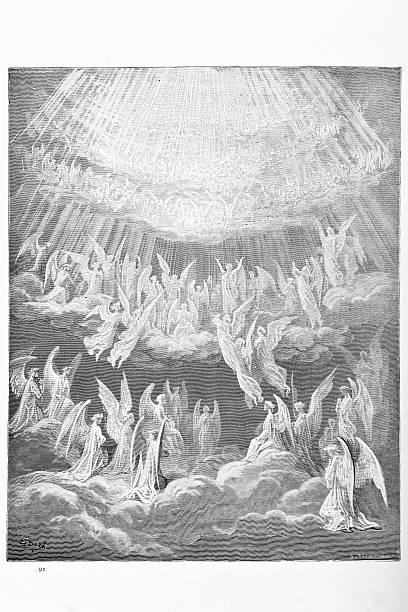 stockillustraties, clipart, cartoons en iconen met the heavenly choir - serafijn