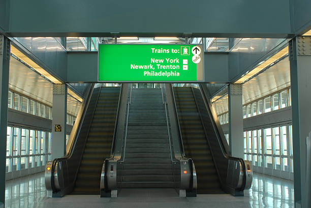 Double Escalator stock photo