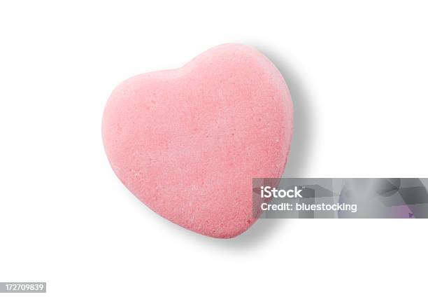Pink Candy Heart Stockfoto und mehr Bilder von Zuckerherz - Zuckerherz, Bunt - Farbton, Clipping Path