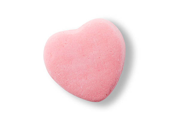 rosa coração de açúcar - lots of candy hearts imagens e fotografias de stock