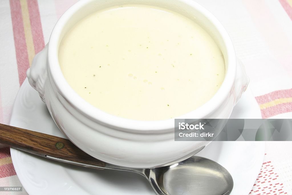 Cream Soup closeup of a Cream Soup Cream Soup Stock Photo