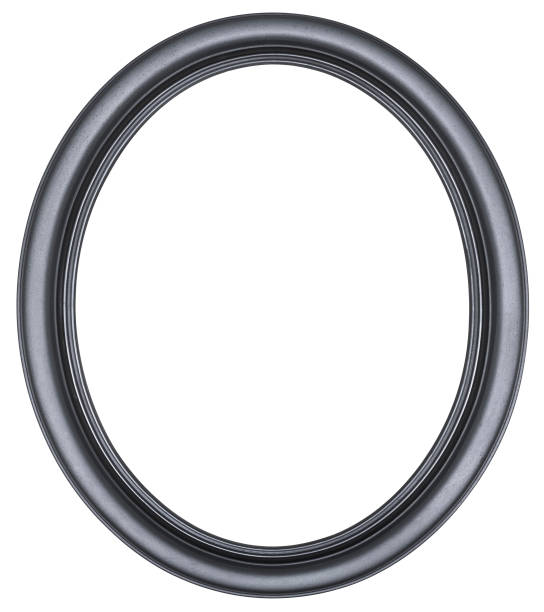 istock Antique Silver Oval Picture Frame. Isolated on White Clipping Path 172710360
