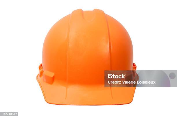 Orange Bauarbeiterhelm Stockfoto und mehr Bilder von Orange - Farbe - Orange - Farbe, Bauarbeiterhelm, Helm