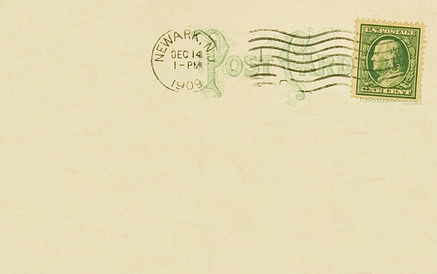 istock Old Postcard Back with 1909 Newark New Jersey Postmark 172710936