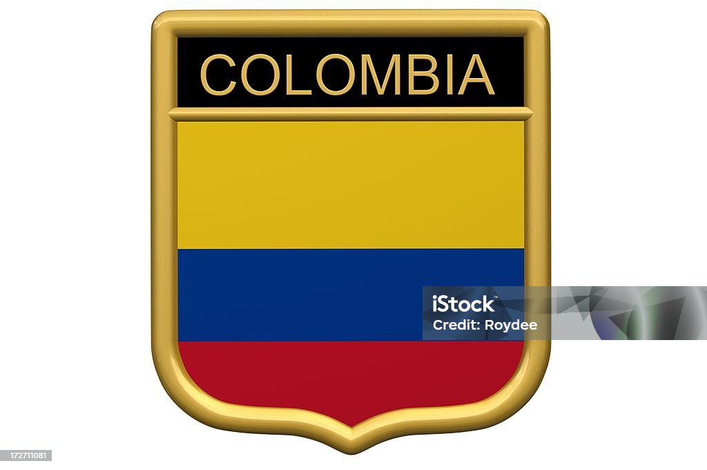 Escudo sistema-Colômbia - Royalty-free Bandeira Foto de stock