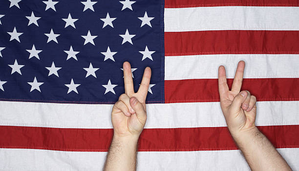 istock American Flag - Peace Sign 172711176