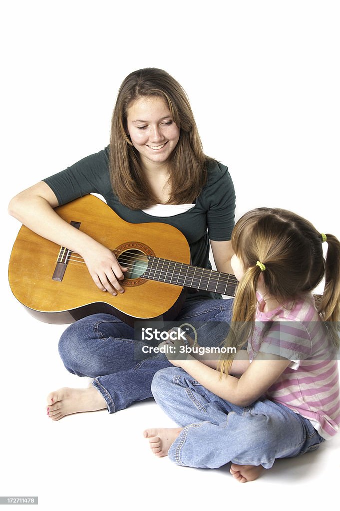 Gitarre-Unterricht - Lizenzfrei Kindermädchen Stock-Foto