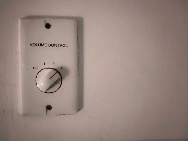 Photo of Volume control panel in the building