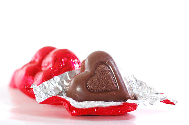 Chocolate hearts stock photo