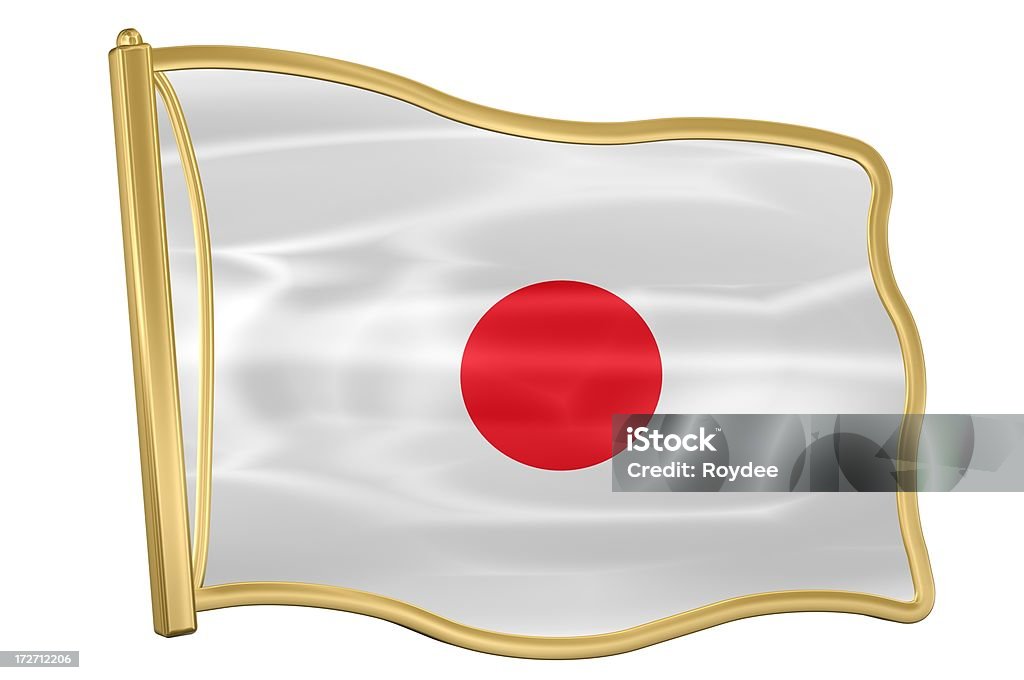 Bandeira Pin-Japão - Foto de stock de Bandeira royalty-free