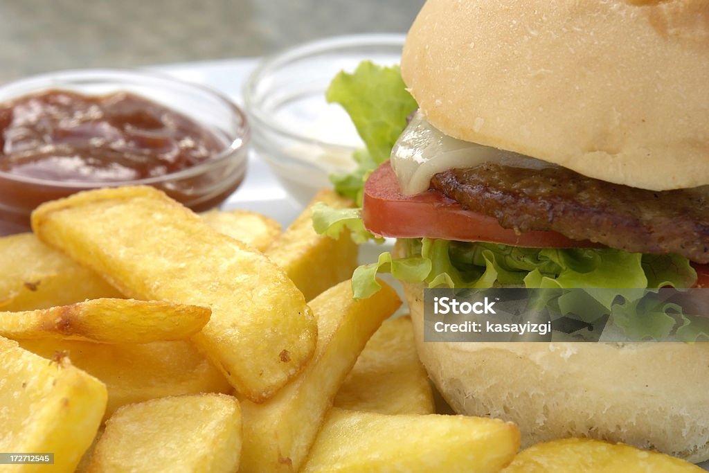 Refeições de Fast food - Royalty-free Alface Foto de stock