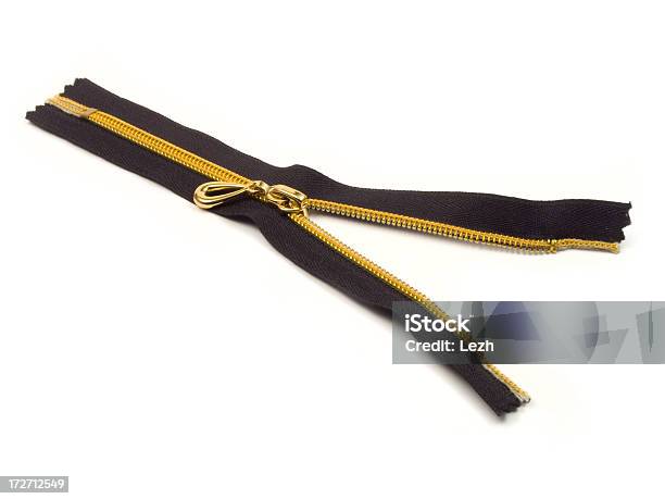 Zipper Stock Photo - Download Image Now - Attached, Black Color, Closed