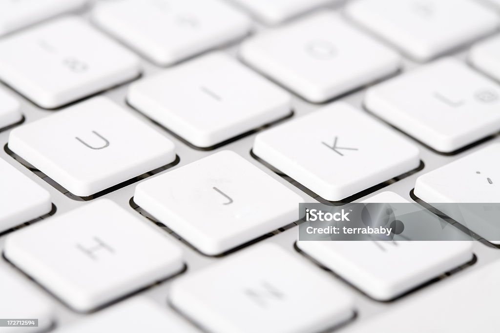 Teclado de computador - Foto de stock de Branco royalty-free