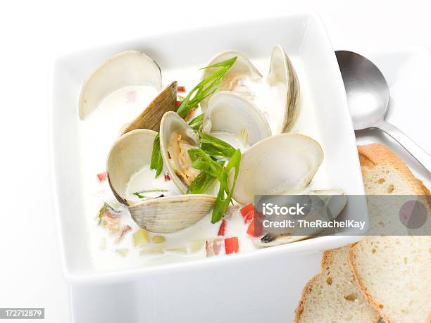 Muschel Corn Chowder Stockfoto und mehr Bilder von Essmuscheln - Essmuscheln, Fische und Meeresfrüchte, Fischsuppe