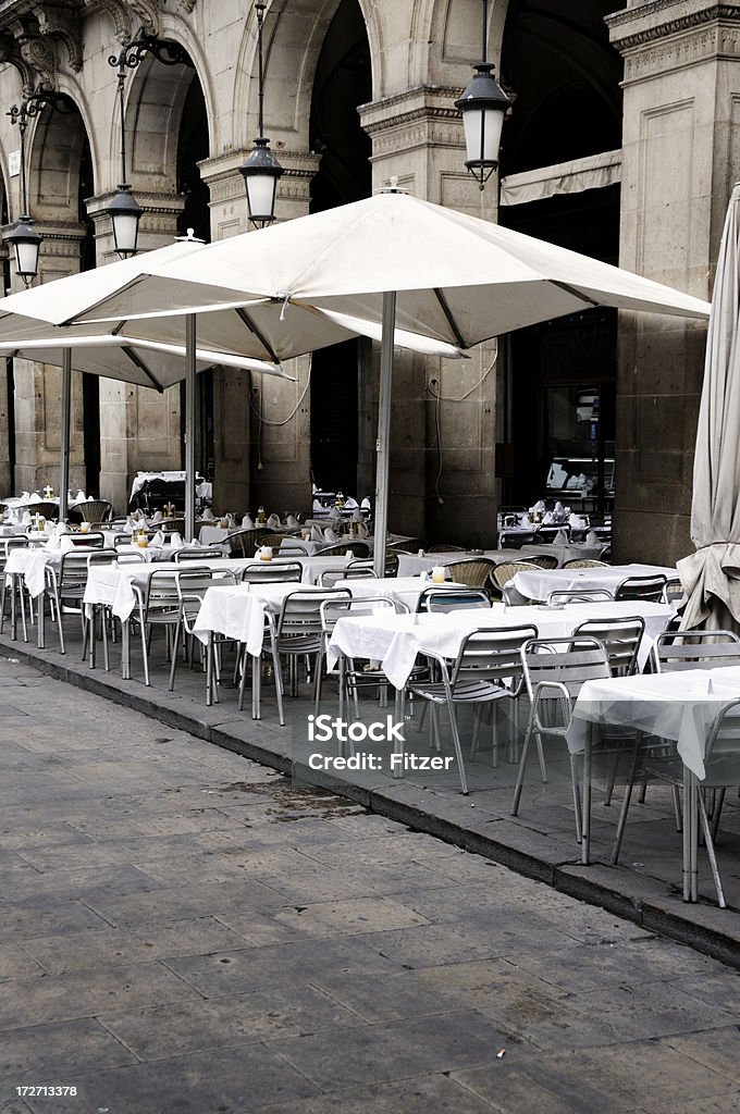 Restaurant in barcalona - Lizenzfrei Tisch Stock-Foto