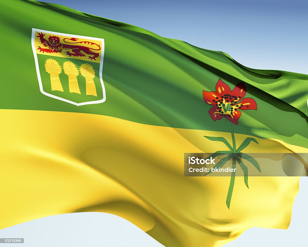 Bandera de Saskatchewan - Foto de stock de Saskatchewan libre de derechos