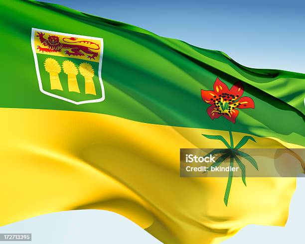 Foto de Bandeira De Saskatchewan e mais fotos de stock de Saskatchewan - Saskatchewan, Azul, Bandeira