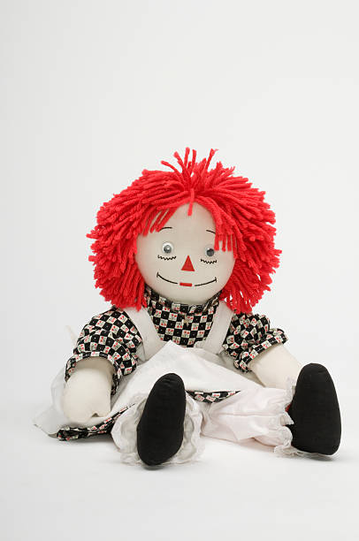 Red haired rag doll stock photo