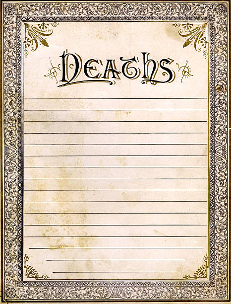 istock Old Bible Page for Death Records 172713658