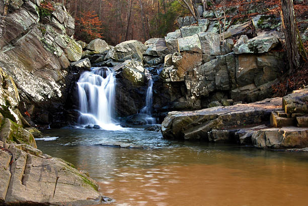 Little waterfall at ScottA's run by Potomac River in Virginia.