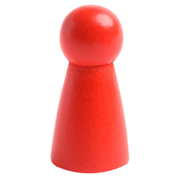 istock Red pawn figure isolated on white. Leisure game and entertainment object concept. 1727138857