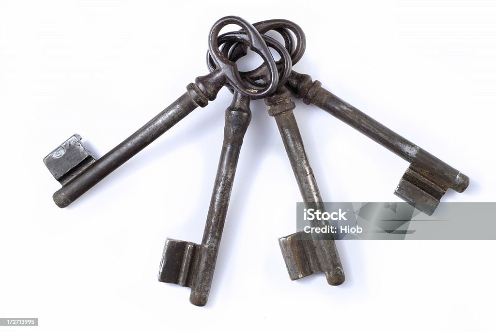 bunch of keys four antique keys House Key Stock Photo