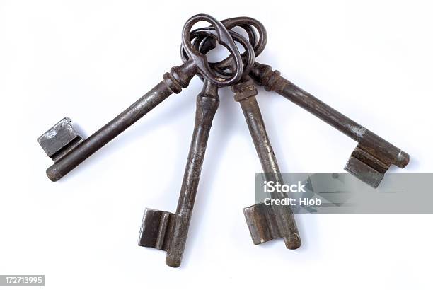 Bunch Of Keys Stock Photo - Download Image Now - House Key, In A Row, Antique