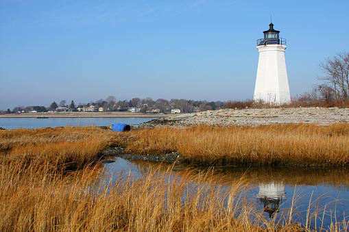 Fayerweather Island Lighthouse in Bridgeport, Connecticut