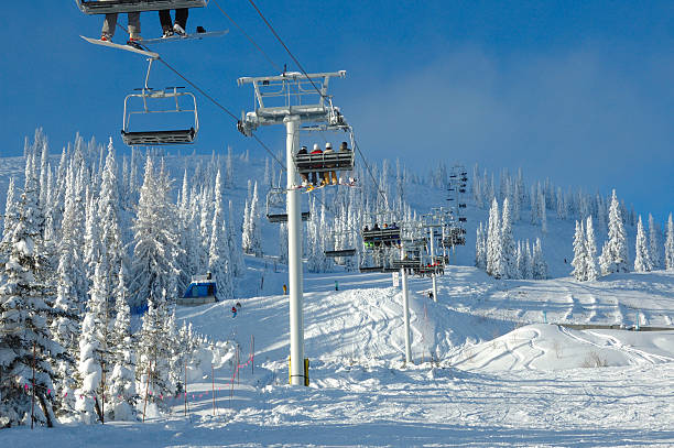 istock Chair lifts in the sun 172714364