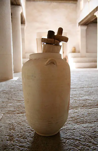 Ancient scrolls in clay jar