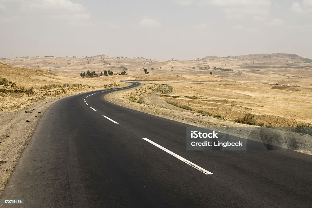 Winding road in Ethiopia African landscape with a winding road in Ethiopia. Africa Stock Photo