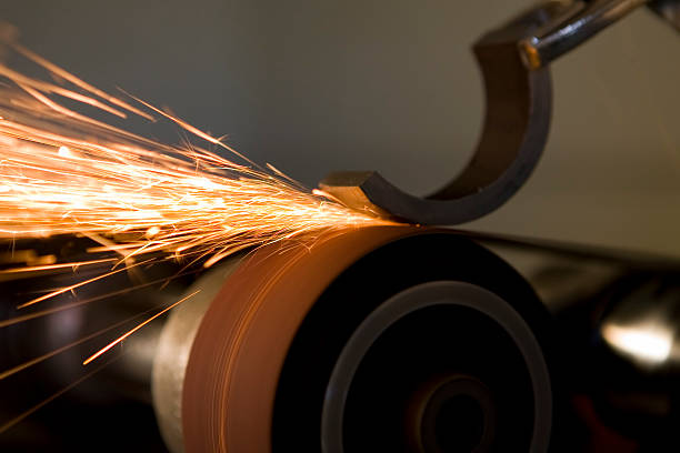 Grinding Metal stock photo