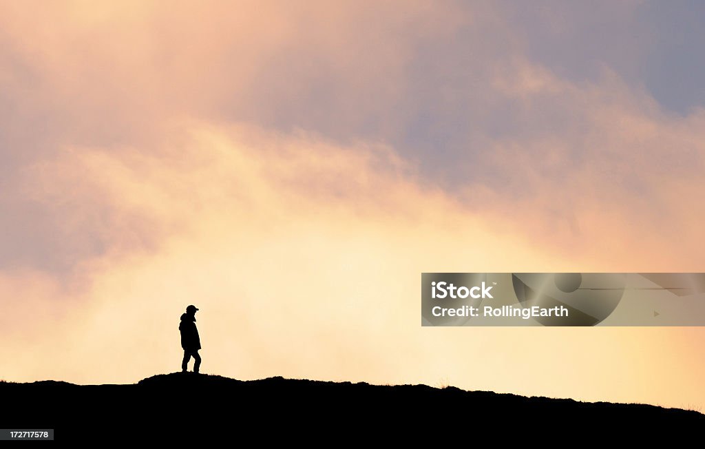 Walker al atardecer - Foto de stock de Adulto libre de derechos