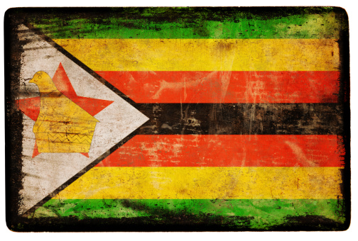 Grunge flag of Zimbabwe