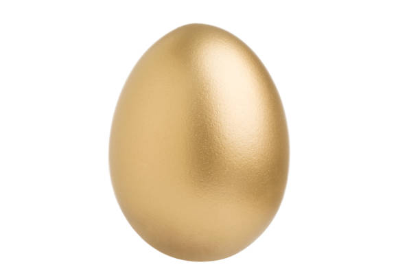 ゴールド easeter 卵 - easter egg 写真 ストックフォトと画像