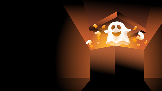 Ghostly Box Spooky Ghost Comes Out From Mystery Gift Box Halloween Mystery Box ...