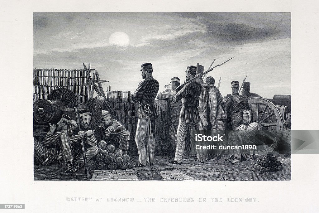 I difensori di Lucknow - Illustrazione stock royalty-free di 1850-1859