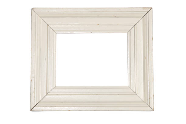 Cornice in legno bianco - foto stock