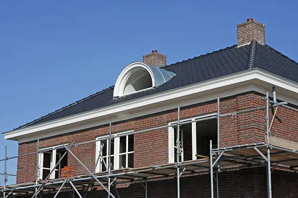 "Building new house with dormer at the roof, please see also my other images of construction sites in my lightbox:"
