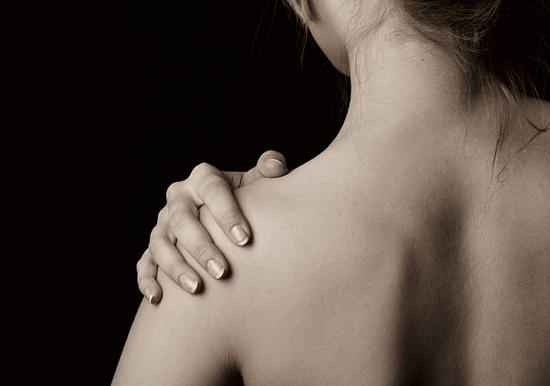 istock Topless woman holding onto shoulder 172720336