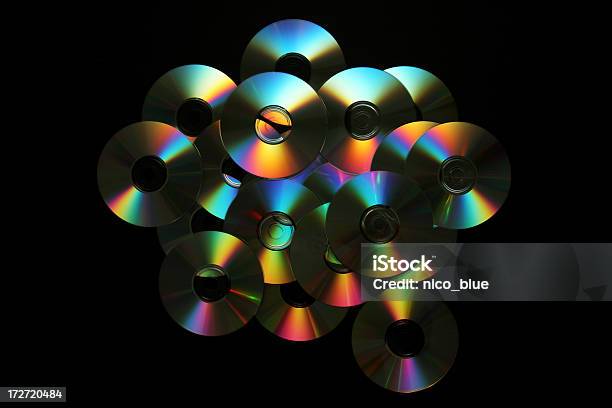 Compact Disc - Fotografie stock e altre immagini di Arte, Cultura e Spettacolo - Arte, Cultura e Spettacolo, Astratto, Attrezzatura elettronica