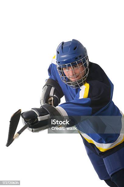 Hockeyspieler Stockfoto und mehr Bilder von Ausrüstung und Geräte - Ausrüstung und Geräte, Eishockey, Eislaufen