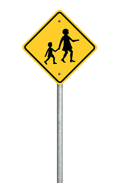 знак дети - crossing education child school crossing sign стоковые фото и изображения