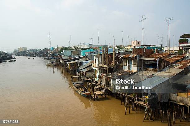 Photo libre de droit de Le Fleuve Mékong Dans My Tho Vietnam banque d'images et plus d'images libres de droit de Pauvreté - Pauvreté, Eau, Fleuve Mékong