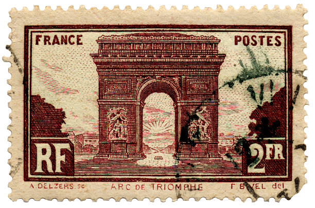 istock Arc de Triomphe French Postage Stamp 172721286