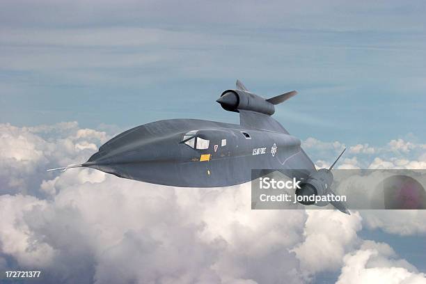 Blackbird In Flight Stock Photo - Download Image Now - Lockheed SR-71 Blackbird, Fighter Plane, Photography