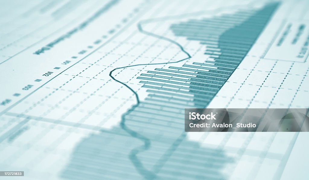 Finanzielle Diagramm - Lizenzfrei Liniendiagramm Stock-Foto